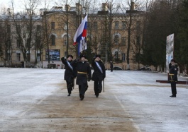 Новобранцы научной роты Военно-Морского Флота приведены к военной присяге в Военно-морском политехническом институте